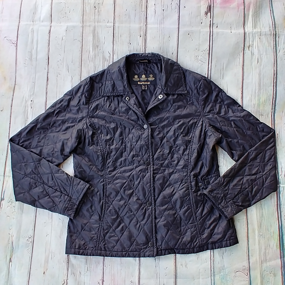BARBOUR | Black Flyweight Sport Quilt Coat